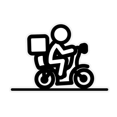 Bike Delivery Sticker by Fancy Dots