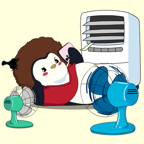 Sweating 90 Degrees GIF by Pudgy Penguins