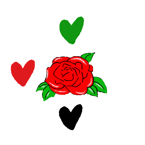 Rose Hearts Sticker