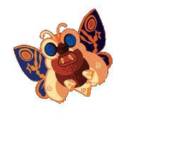 Fluttering Godzilla Vs Mothra Sticker by Abominable Toys