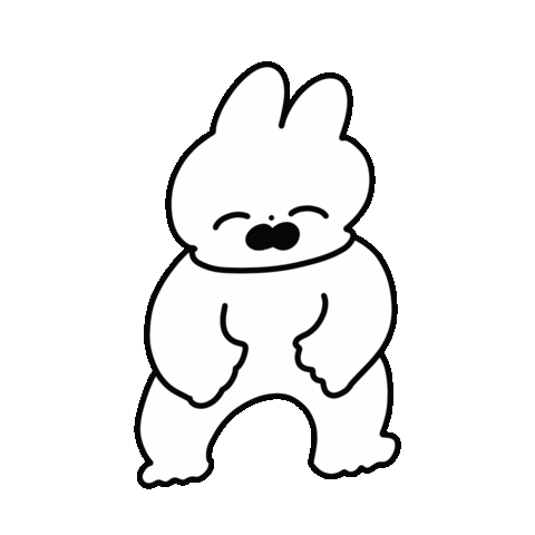 Illustration Rabbit Sticker by happy mechan