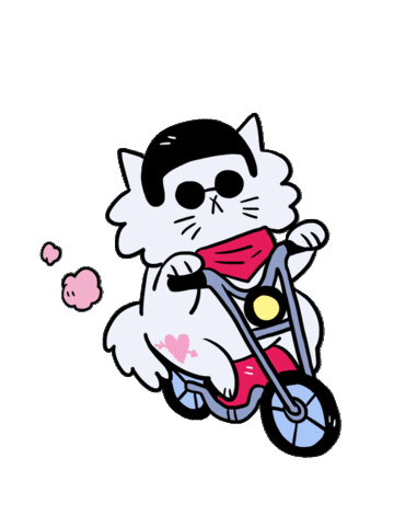 Cat Moto Sticker