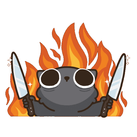 Angry Fire Sticker by Bubu