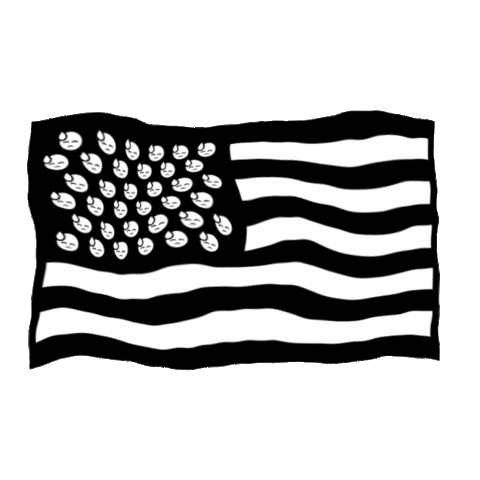 American Flag America Sticker by Stefanie Shank