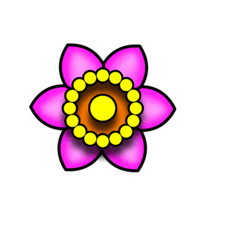Pink Flower Sticker