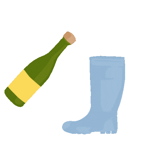 Champagne And Gumboots Sticker