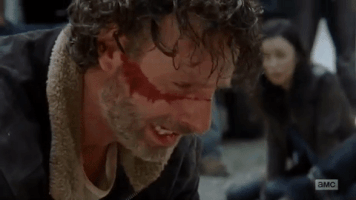 thatgirl84 twd rick grimes season seven snot bubble GIF