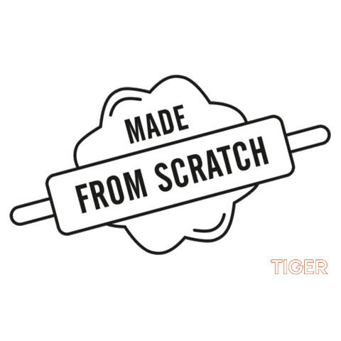 Tiger Wood Fire Pizza Sticker