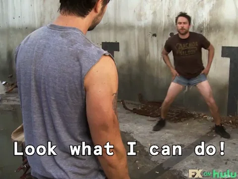 Stretching Charlie Day GIF