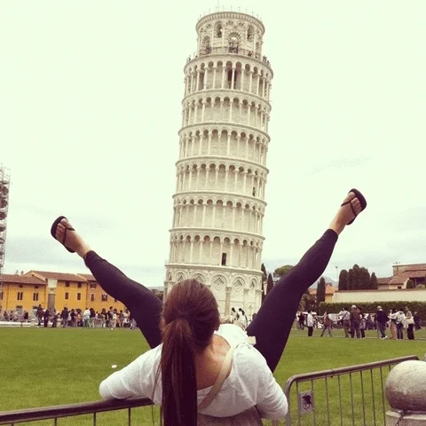 leaning tower yoga GIF