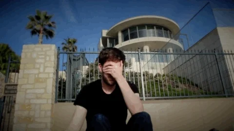 sad yoga GIF