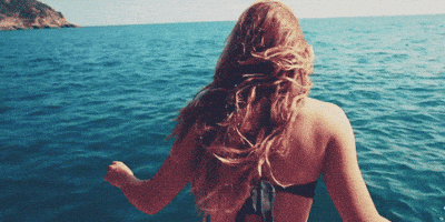 girl swimming GIF