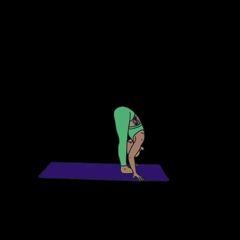 Downward Dog Girl GIF