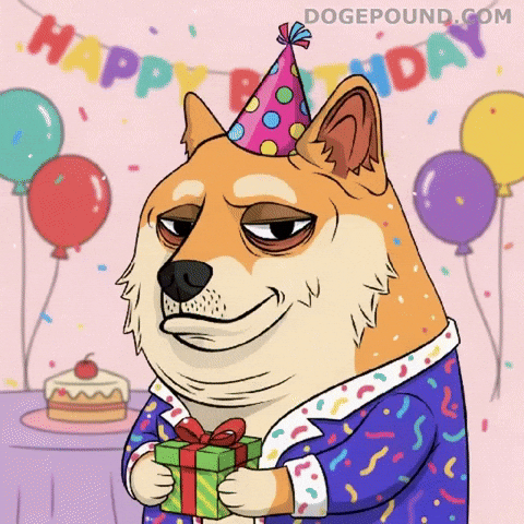 Tired Happy Birthday GIF by Doge Pound
