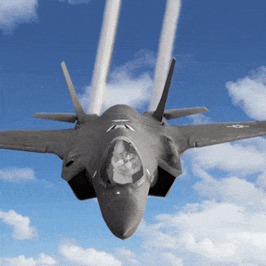 Flying Fighter Jet GIF