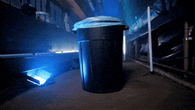 Idea Of The Day - Time for you to build a trash can that takes itself out so you don’t have to