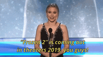 kristen bell frozen 2 coming out in theaters 2019 GIF by SAG Awards