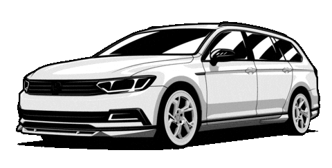 a white car with black background