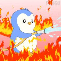 Fire Penguin GIF by Pudgy Penguins