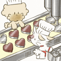 Chocolate Factory Love GIF by pupumaru