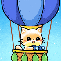 Flying Hot Air Balloon GIF by Mochimons