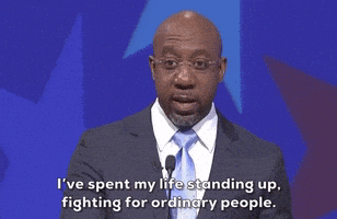 Stand Up Warnock GIF by Election 2020