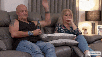 Hands Up Watching Tv GIF by Gogglebox Australia