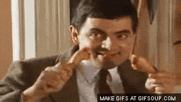 Mr Bean Eating GIF