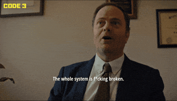 Rainn Wilson Reaction Gif GIF by Code 3 Movie