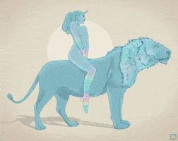 digital art lion GIF by Phazed