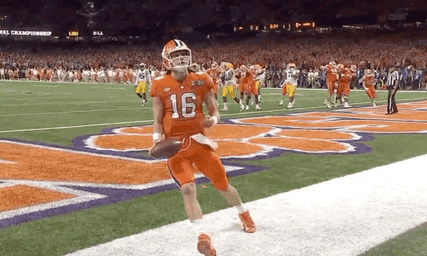 GIF of a football player in action, symbolizing progress and performance.