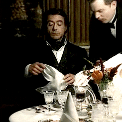 Giphy - robert downey jr eating GIF