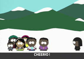 token black snow GIF by South Park 