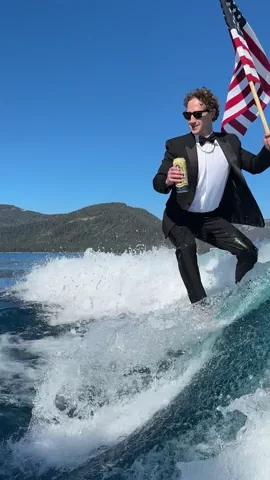 Wake Surfing Independence Day GIF