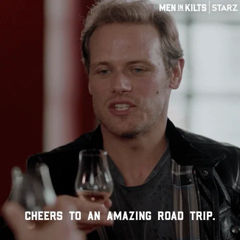 Road Trip Cheers GIF by Men in Kilts: A Roadtrip with Sam and Graham
