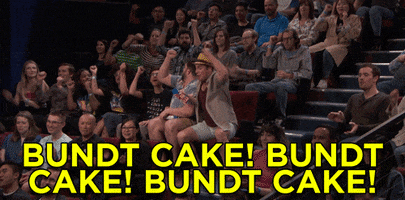 bundt cake GIF by Team Coco