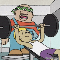 working out bench press GIF by Rough Sketchz