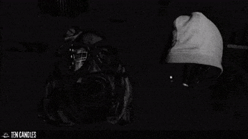 scared black and white GIF by Hyper RPG