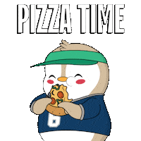 Hungry Pizza Time Sticker by Pudgy Penguins