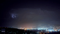 Dramatic Lightning Fills Inky Sky Over Gulf of Trieste