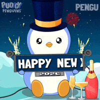 New Year Penguin GIF by Pudgy Penguins