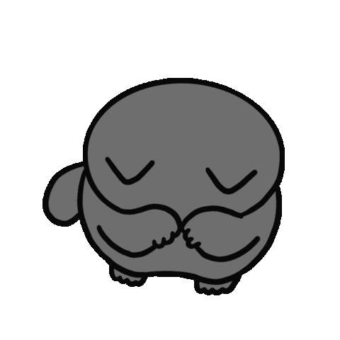 Please Please Please Awww Sticker by Cat and Cat Comics
