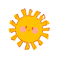 Blooopie_ happy hot summer sun Sticker
