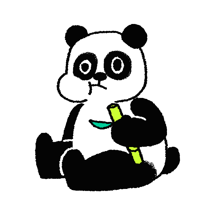 Earth Panda Sticker by Alabaster Pizzo