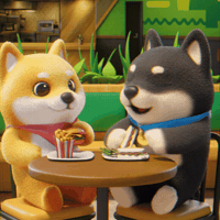 thedogefrens food friends hungry friendship GIF