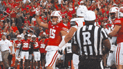 Football Finger Wag GIF by Wisconsin Badgers