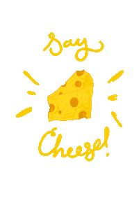 Cheese Smile Sticker by artandbonding