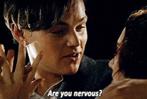 nervous leonardo dicaprio GIF