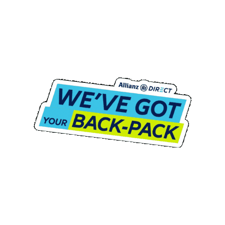 Travel Backpack Sticker by Allianz Direct