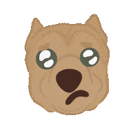 Sad Dog Sticker by Ann of Facedit